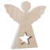 Anděl s hvězdičkou dřevěný na postavení 20 cm 1 kus
