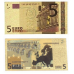 Talisman Zlatá plastická bankovka 5 EUR