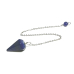 Lapis Lazuli kyvadlo přírodní kámen 2,5 cm + 18 cm řetízek s korálkou