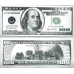 Talisman postříbřená dolarová bankovka 100 USD