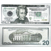 Talisman postříbřená dolarová bankovka 20 USD
