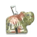 Unakit Slon přívěsek přírodní kámen, ručně broušená figurka 1,8 x 2,5 x 8 mm