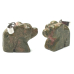 Unakit Medvěd přívěsek přírodní kámen, ručně broušená figurka 1,8 x 2,5 x 8 mm