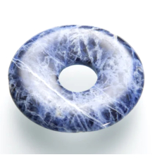 Sodalit donut přírodní kámen 30 mm, kámen šestého smyslu