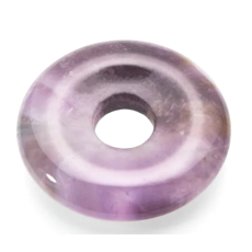 Ametyst Donut přírodní kámen 30 mm, přezdívaný Klenot bohů