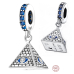 Charm Sterlingové stříbro 925 Egypt - volá vám - Pyramida, Horovo oko, přívěsek na náramek cestování