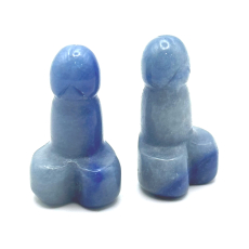 Avanturin modrý Penis pro štěstí, přírodní kámen na postavení cca 3 cm