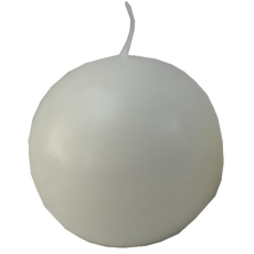 Bílá svíčka koule střední 80 mm 1 kus