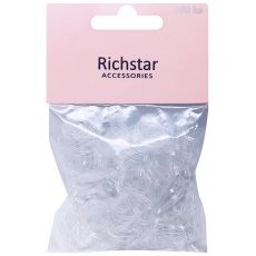 Richstar Accessories Gumičky do vlasů průhledné 100 kusů