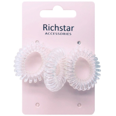 Richstar Accessories Gumička do vlasů spirála průhledná 3 kusy