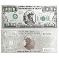 Talisman postříbřená dolarová bankovka 1 000 000 USD