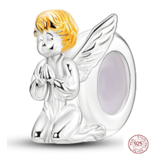 Charm Sterlingové stříbro 925 Modlicí se anděl, korálek na náramek symbol