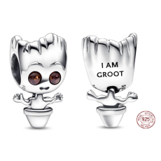 Charm Sterlingové stříbro 925 Marvel Strážci Galaxie Tančící Groot, korálek na náramek