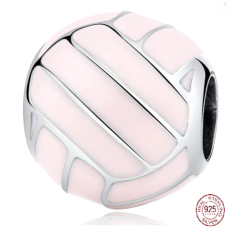 Charm Sterlingové stříbro 925 Volejbalový míč - růžový, korálek na náramek sport