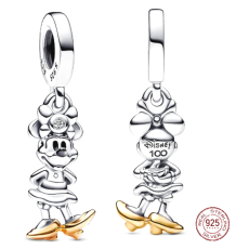 Sterlingové stříbro 925 Disney 100. výročí Minnie Mouse, přívěsek na náramek