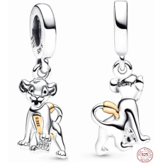 Charm Sterlingové stříbro 925 Disney 100. výročí Simba, přívěsek na náramek