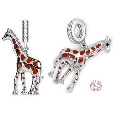 Sterlingové stříbro 925 Žirafa, přívěsek na náramek zvíře