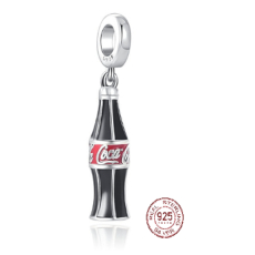 Sterlingové stříbro 925 Cola láhev, přívěsek na náramek pití