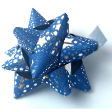 Nekupto Hvězdice střední luxusní Modrá 6,5 cm