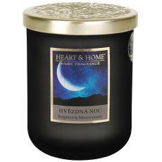 Heart & Home Hvězdná noc sojová vonná svíčka velká hoří až 75 hodin 320 g