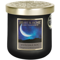 Heart & Home Hvězdná noc sojová vonná svíčka střední hoří až 30 hodin 110 g