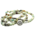 108 Mala Amazonit + Lotos náhrdelník meditační šperk, přírodní kámen, kulička 6 mm