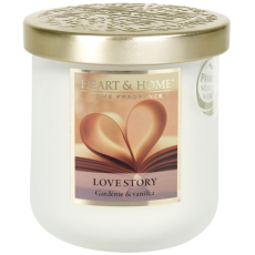 Heart & Home Love Story sojová vonná svíčka střední hoří až 30 hodin 110 g