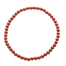 Jaspis červený náramek elastický přírodní kámen, kulička 4 mm / 19 cm, kámen úplné péče