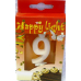 Happy light Dortová svíčka číslice 9 v krabičce