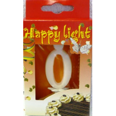 Happy light Dortová svíčka číslice 0 v krabičce