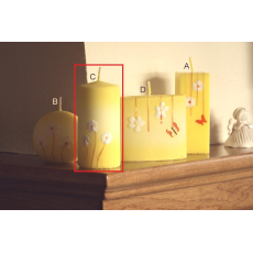 Lima Rozkvetlá louka svíčka žlutá válec 60 x 120 mm 1 kus