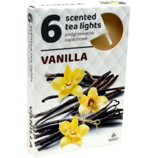 Tea Lights Vanilka vonné čajové svíčky 6 kusů