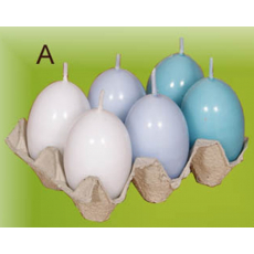 Lima Vajíčko s vůní svíčka modrá 40 x 60 mm sada 6 kusů