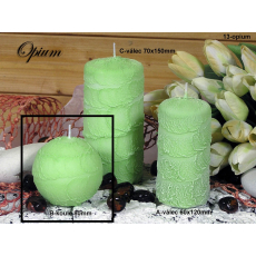 Lima Sirius Opium vonná svíčka zelená koule průměr 80 mm 1 kus