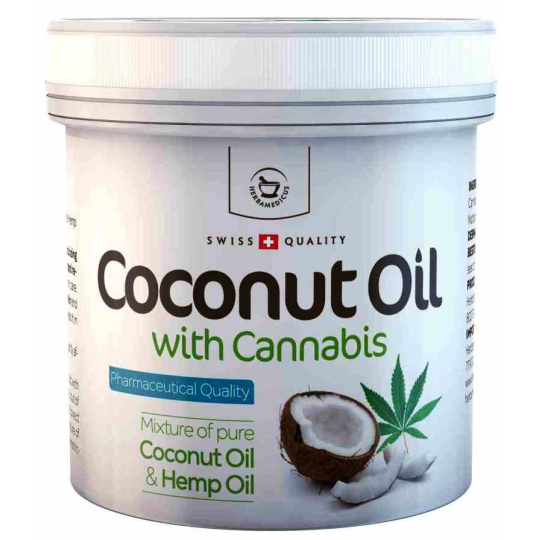 Herbamedicus Kokosový olej s konopím ne tělo i pleť pro suchou až atopickou pokožku 250 ml