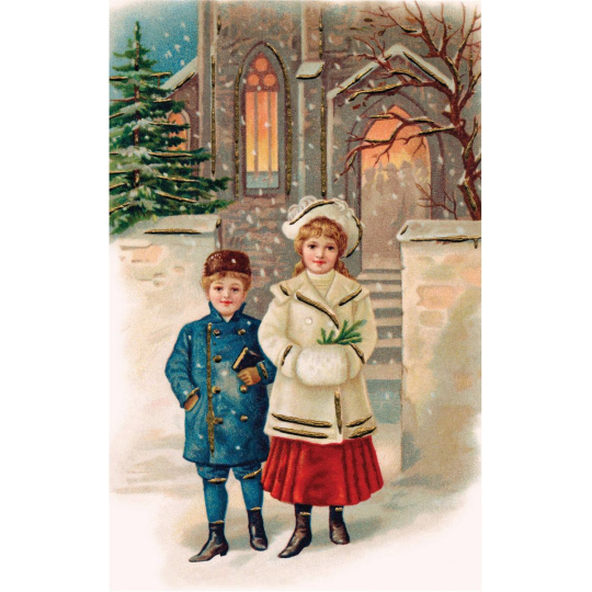 Bohemia Gifts Aromatická vonná karta Vánoční večer Vánoce Arktická svěží vůně 10,5 x 16 cm