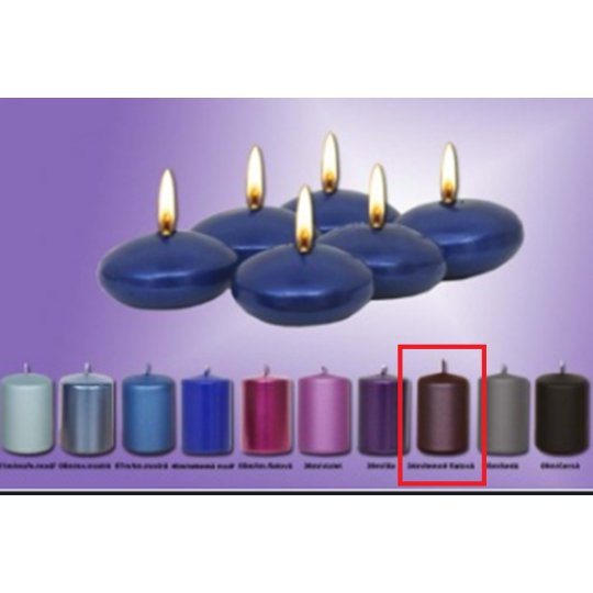 Lima Plovoucí čočka svíčka metal temně fialová 50 x 25 mm 6 kusů