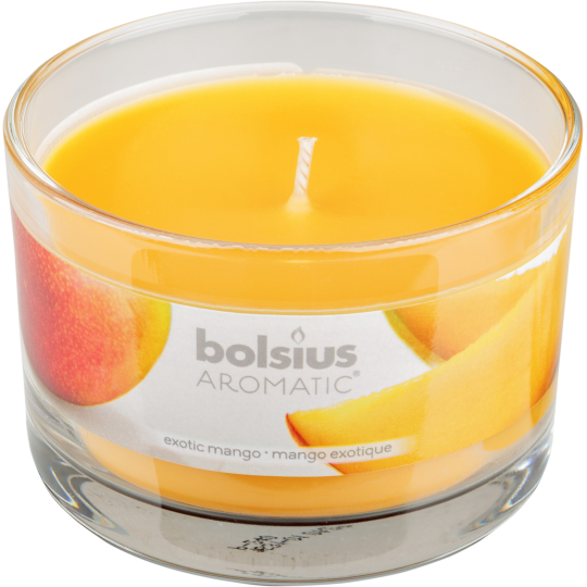 Bolsius Aromatic Exotic Mango - Mango vonná svíčka ve skle 90 x 65 mm 247 g doba hoření cca 30 hodin