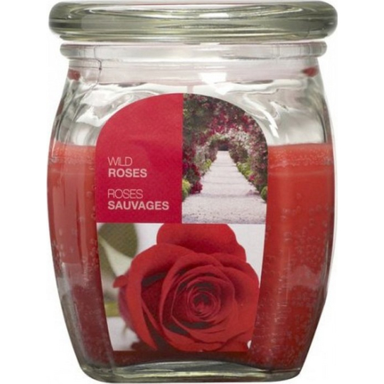Bolsius Aromatic Wild Rose - Divoká Růže vonná svíčka ve skle 92 x 120 mm 830 g, doba hoření 100 hodin