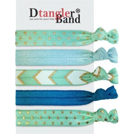 Dtangler Band Set Blue gumičky do vlasů 5 kusů
