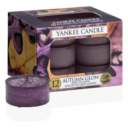Yankee Candle Autumn Glow - Zářivý podzim vonná čajová svíčka 12 x 9,8 g
