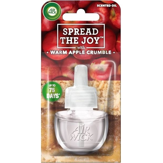 Air Wick Spread The Joy Warm Apple Crumble - Čerstvě upečený jablečný koláč elektrický osvěžovač náhradní náplň 19 ml