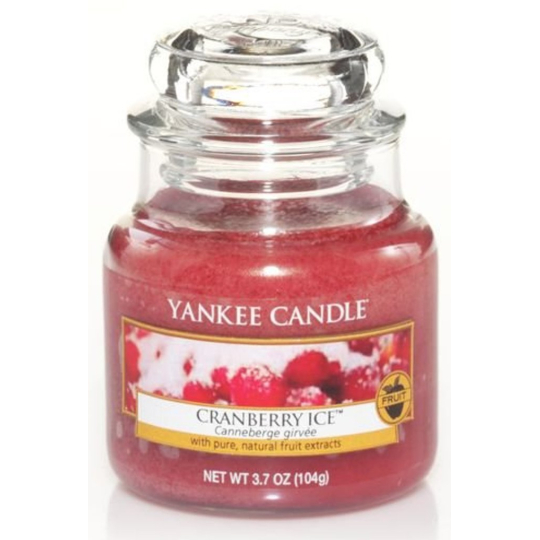 Yankee Candle Cranberry Ice - Brusinky na ledu vonná svíčka Classic malá sklo 104 g