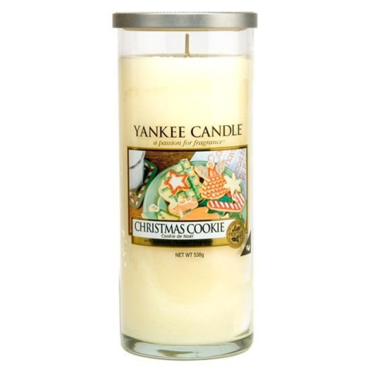 Yankee Candle Christmas Cookie - Vánoční cukroví décor vonná svíčka velký válec sklo 75 mm 566 g
