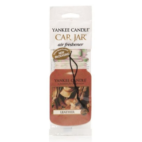 Yankee Candle Leather - Kůže Classic vonná visačka do auta papírová 12 g
