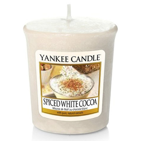 Yankee Candle Spice White Cocoa - Kořeněné bílé kakao vonná svíčka votivní 49 g