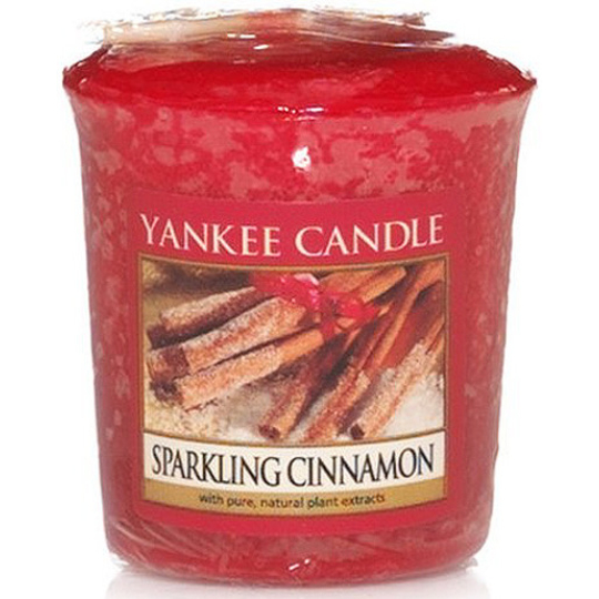 Yankee Candle Sparkling Cinnamon - Třpytivá skořice vonná svíčka votivní 49 g