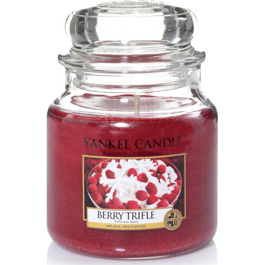 Yankee Candle Berry Trifle - Ovocný dezert s vanilkovým krémem vonná svíčka Classic střední sklo 411 g