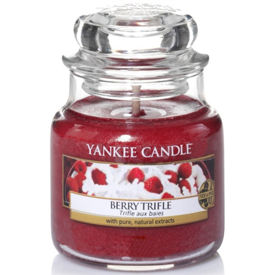 Yankee Candle Berry Trifle - Ovocný dezert s vanilkovým krémem vonná svíčka Classic malá sklo 104 g