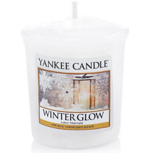 Yankee Candle Winter Glow - Zimní záře vonná svíčka votivní 49 g